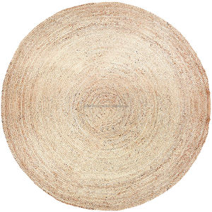 Tapis de jute rond tressé à la main portable Tapis de jute naturel tressé à la main luxueux avec différents designs et formes d'Inde - Product Image 5