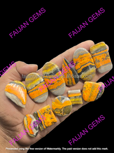Pierre précieuse cabochon en jaspe abeille 100% naturel, de haute qualité, pour la fabrication de pendentifs et bijoux faits à la main, FAIJAN GEMS Troisième - Product Image 3