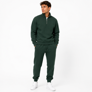 Conjunto de Sudadera con Cierre de Cremallera y Pantalones Deportivos para Hombre, Personalizado, de Algodón Grueso, Felpa, OEM, ODM, Marca Privada, Ropa Deportiva - Product Image 2