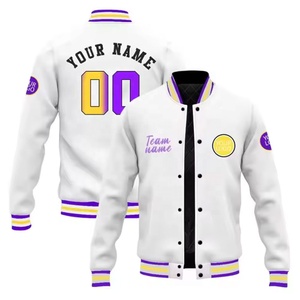 Veste universitaire personnalisée pour homme à manches longues, 100% laine, imperméable, style hip-hop, avec col montant, toile de haute qualité pour impression personnalisée - Product Image 2