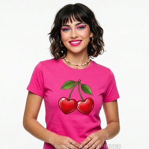 Camiseta Rosa para Mujer con Estampado Gráfico Personalizado, Diseño Floral de Flamencos, Fabricante de Camisetas de Algodón, Top Casual de Verano para Damas, Impresión DTG al por Mayor - Product Image 3