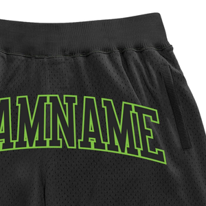 Pantalones Cortos de Baloncesto Sublimados Negros y Verdes para Hombre, Transpirables, de Poliéster, Uniformes Deportivos, para Entrenamiento y Juego en Equipo - Product Image 3