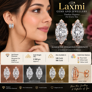 Pendientes de Diamantes Cultivados en Laboratorio con Corte Marquesa, Chapados en Rodio, Oro de 14K, Aspecto de Perla, Joyería de Lujo Moderna para Mujer - Product Image 2