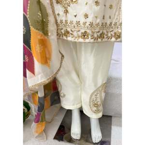 Designer <b>Silk</b> Salwar Kameez-Beautiful Top-Bottom and Dupatta for Party Wear - Product Image 4