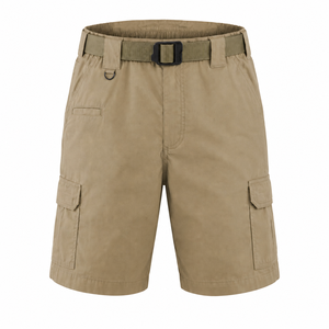 Shorts cargo décontractés pour hommes, été, 100% coton, multi-poches, uni, streetwear, confortables, pour l'extérieur - Product Image 2