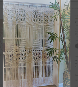 Coustmized <b>Macrame</b> Door <b>Curtain</b> | Large Wedding Backdrop Wall Hanging Tapestry - Product Image 1
