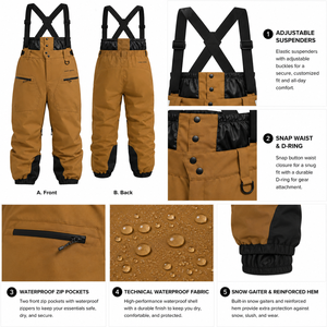 <b>Waterproof</b> Windproof Winter Men Women Snowboarding Pants Ski Bib Trousers Outdoor Sports Snow Pants Insulated Skiing <b>Overalls</b> - Product Image 5