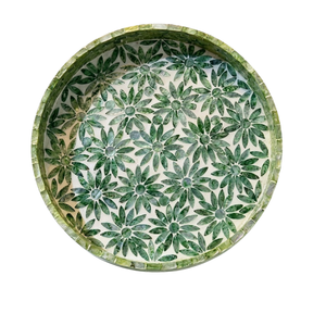 Plateau de service artisanal éthique en nacre, fait main, durable, pour un rangement écoresponsable - Product Image 1