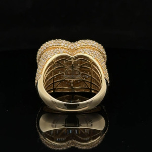 Heart Shape Baguette & Round Cut Moissanite Diamond Engagement <b>Ring</b> Hip Hop Style <b>Men</b> Valentine Gift 925 Sterling <b>Silver</b> Jewelry - Product Image 4