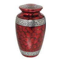 Urne funéraire noire avec bande florale dorée, style classique, taille adulte, urnes métalliques pour cendres, designs personnalisables, urne funéraire pour cendres humaines