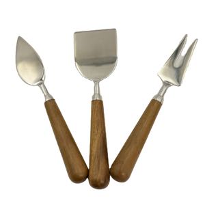 Stainless Steel Cheese <b>Knife</b> Set with 202 Stainless Steel Blade with Acacia Wood <b>Long</b> Handle Butter <b>Knife</b> Set for Home Hotel Use - Product Image 1
