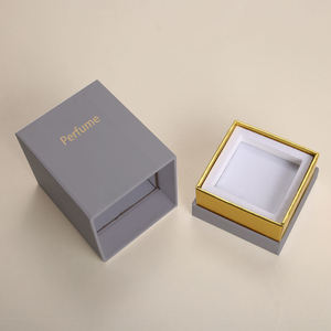 Boîte de parfum de luxe personnalisée avec doublure en éponge, emballage en carton rigide, pelliculage mat, impression de logo personnalisée, base et couvercle. - Product Image 3