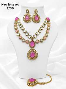 High Quality Ethnic Zircon Silver Plated Brass Geometric Pearl Necklace Earring Ring <b>Set</b> Women's Wedding Jewelry - Product Image 2