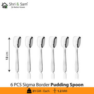 Juego de cubiertos de acero inoxidable Premium de 18 piezas con diseño de borde Sigma Juegos de vajilla Premium - Product Image 1