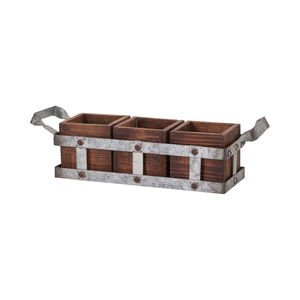 Élégant porte-ustensiles en métal galvanisé blanc pour comptoir de cuisine, table de repas extérieure, organisateur de couverts - Product Image 6