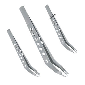 Pinza de sujeción de implantes para examen dental, de tres puntas, manual, con agarre acolchado de lujo, de acero inoxidable, certificada CE - Product Image 3