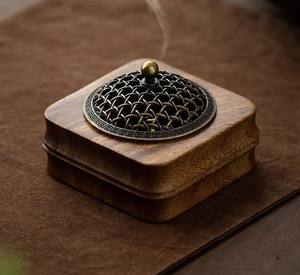 Élégant brûleur d'encens religieux en bois d'acacia, boîte de rangement moderne, Mubkhar fait main, brûleur Madkhan tendance, haute qualité, Ramadan Aïd - Product Image 2