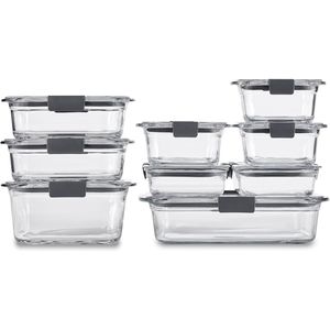 Set di 9 Contenitori in Vetro per Alimenti Senza BPA, Ermetici con Coperchi, Misure Assortite - Product Image 1