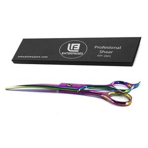 Tijeras de Peluquería Canina y Felina de Acero Inoxidable Curvadas de 6.5 Pulgadas, de Lujo, OEM, con Mangos de Alta Comodidad, Precio al por Mayor - Product Image 6