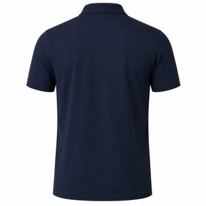Polo pour homme urbain, style minimaliste, logo personnalisé, manches courtes, polo en piqué, couleur unie, décontracté, tricoté, coupe classique - Product Image 6
