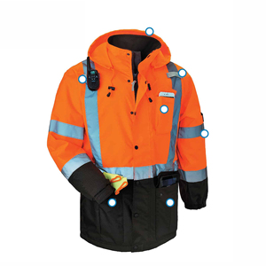 เสื้อแจ็คเก็ตเพิ่มความปลอดภัยในการมองเห็น แถบสะท้อนแสงสีเงิน ผ้าระบายอากาศได้ดี เหมาะสำหรับงานก่อสร้าง งานถนน และงานอเนกประสงค์ - Product Image 2