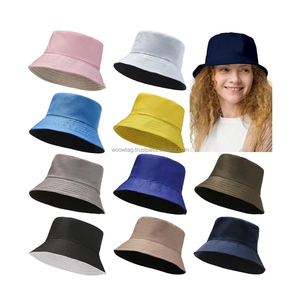 High Quality Factory Made 100 Percent Cotton White Bucket <b>Hat</b> <b>Cap</b> for Men Women Kids Made in Bangladesh - Product Image 1