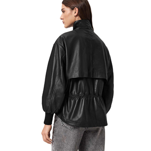 Ladies Real Shearling Leather <b>Jacket</b> <b>Women</b> Warm Winter Biker Slim Fit <b>Zip</b>-<b>Up</b> Customized Logo Factory Price Wholesale - Product Image 3
