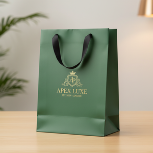 Handmade Recyclable Eco-Friendly <b>White</b> <b>Paper</b> Bags with Die Cut Handles for Luxury Promotion & Gift Packaging - Product Image 5