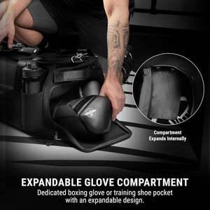 Bolsa de Gimnasio Táctica Resistente, Bolsa de Lona Impermeable para Artes Marciales con Compartimento Dedicado para Zapatos y Correas Reforzadas - Product Image 6