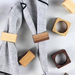 Wooden Napkin Ring Natural Wood Eco Friendly Dining <b>Table</b> Decor for Home <b>Kitchen</b> Restaurant Wedding Use Events Parties - Product Image 1