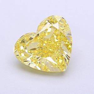 Diamant CVD Jaune Cœur 1,50 Carat Pureté VVS2 Couleur Fantaisie Vive Taille Brillant Modifiée Polissage Excellent Diamant Créé en Laboratoire - Product Image 1