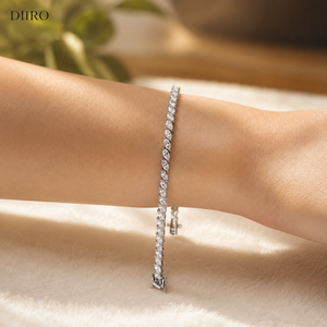 Classic Marquise Cut Diamond 14K Plated White <b>Gold</b> Tennis Bracelets Vintage Moissanite Women's Birthday Gift Jewelry - Product Image 4