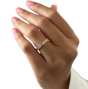 Anillo de Boda de Lujo con Diamantes Cultivados en Laboratorio de 3MM, Certificado por IGI, Media Eternidad, en Oro de 18K, Apilable, para Fiesta - Product Image 1