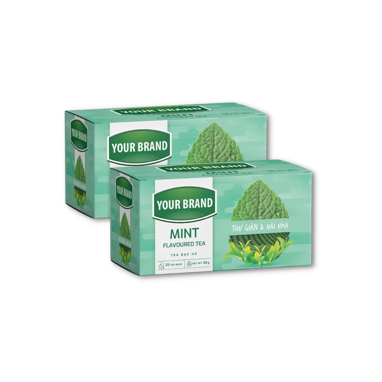गर्म उत्पादों की बिक्री 2023 के लिए अनुकूलित चाय बैग ढीला पत्ते स्वस्थ टकसाल स्वाद चाय टिन बॉक्स चाय पैकिंग बैग कागज बैग