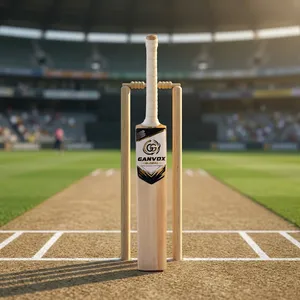 Bate de Cricket de Madera GANVOX, Estilo Clásico, Equipo Duradero para Partidos - Product Image 1