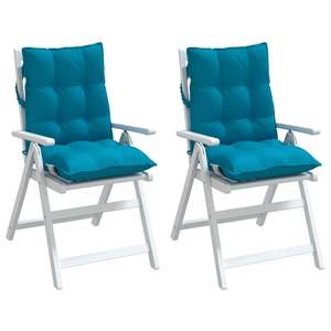 ชุดเบาะรองนั่งเก้าอี้พนักพิงต่ำสำหรับกลางแจ้งสีฟ้าอ่อน 2 ชิ้น - Product Image 3