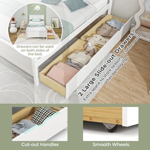 Struttura letto singolo con cassetti contenitore per spazi ridotti, include mobili resistenti ed eleganti - Product Image 5