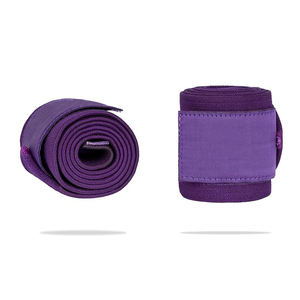Vendas elásticas de nailon morado con cierre de gancho y bucle para soporte de muñeca en el gimnasio, al por mayor, para entrenamiento intenso - Product Image 1