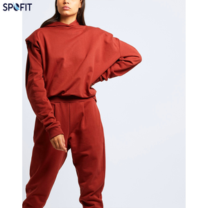 Sweat-shirts à manches longues surdimensionnés respirants de haute qualité, logo personnalisé, taille plus, sweat-shirt maxi à volants uni pour femmes, automne - Product Image 2