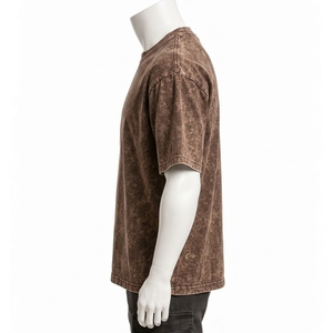 Fabricant de T-shirts Streetwear Personnalisés 100% Coton Décontracté Coupe Oversize Boxy Lavage Acide Uni Impression DTG DTF Faible MOQ Fournisseur en Gros - Product Image 4