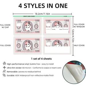 Autocollant de protection de carte bancaire décoratif imperméable avec logo personnalisé, autocollant adhésif pour carte de crédit - Product Image 5