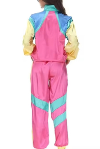 Children's Unisex Eco-Friendly 100% Nylon Retro 80s 90s Neon Color Block Windbreaker Jacket and Jogger <b>Pants</b> Set 2026 - Product Image 6