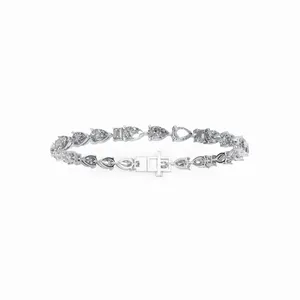 New Design Women's Trendy IGI Certified Lab Grown Diamond 18K White Gold <b>Bangle</b> <b>Bracelet</b> for Wholesale Export - Product Image 1