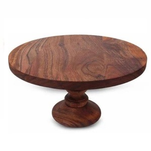 Handmade Design Wooden Cake Stand With Flower Top Design Fruit Cake Serving Multilevel Decorative Fruit Cake Stand - Product Image 2