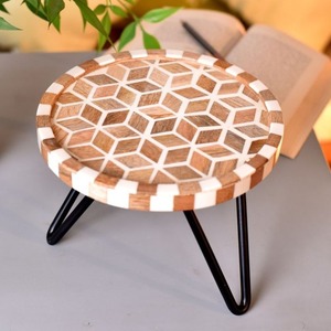 Decorative Wooden And Iron <b>Cake</b> <b>Stand</b> With Vintage Design For <b>Cakes</b> Cupcakes And Sweet Treat Display - Product Image 3