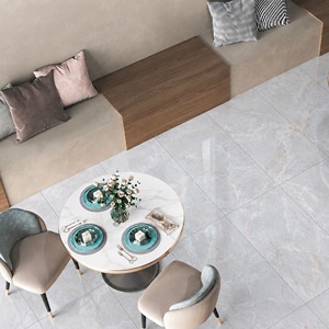 Carreaux en porcelaine effet marbre brillant Jasper Grey 600x1200mm, aspect pierre premium, antidérapants, épaisseur 8mm, pour sol et mur de salle de bain - Product Image 1