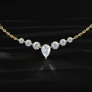 Pendentif en or avec diamant solitaire de laboratoire certifié IGI, couleur D-E, taille tailleuse, clarté VVS-VS, pour fiançailles, mariage, style indien, Mangalsutra - Product Image 2