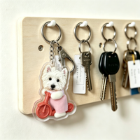 Porte-clés 3D en acrylique personnalisé avec breloque de personnage, design superposé, anime, dessin animé, usine OEM ODM