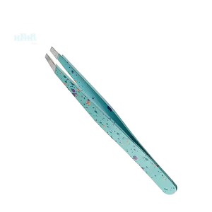 1PC Customized Stainless Steel Slanted Flat <b>Point</b> <b>Removal</b> Professional Eyebrow Slant Tip Hair Tweezers - Product Image 4