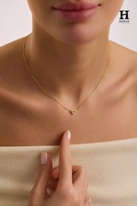 Collier en argent sterling 925 plaqué or 18 carats avec pendentif cœur ouvert délicat et diamants de laboratoire pavés, pour femme, usage quotidien - Product Image 4